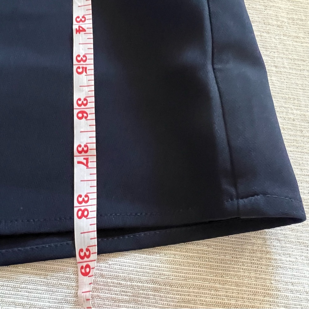 Tuckernuck Daphne swing mini dress Ladies xxl navy blue ruffle neck bow back - Picture 7 of 9